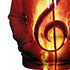 Casual halloween Hoodies Unisex Creative Round Neck Top 2019 Halloween costumes Burning Note - menochic
